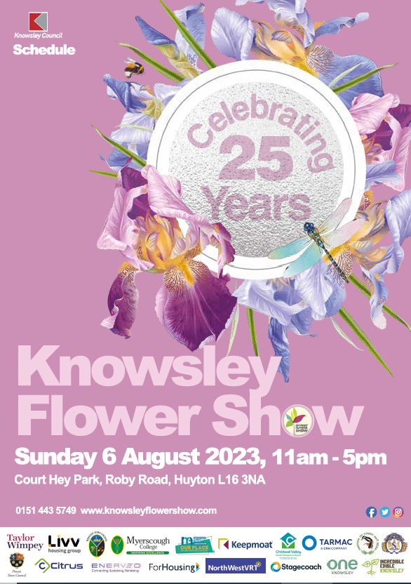 Admiring the flowers at Knowsley Flower show 2022